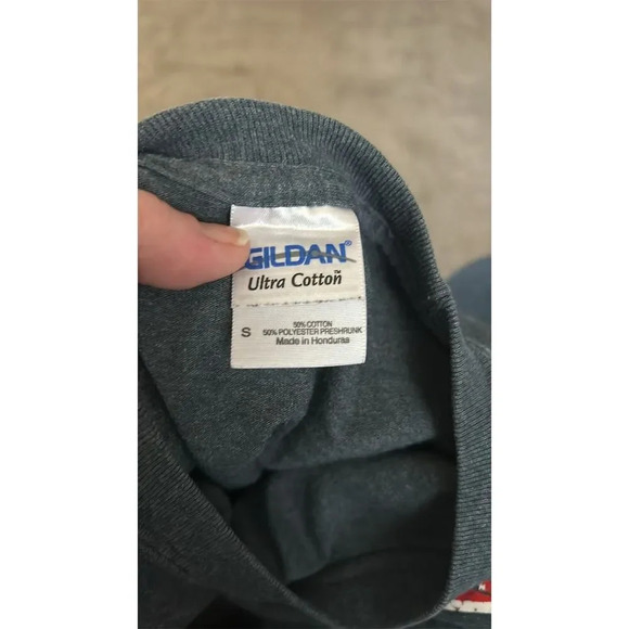 Women's Gray Cropped Pullover Sweatshirt Size S Relaxed Fit - Picture 3 of 4